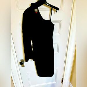 One Sleeve Vince Camuto Black Cocktail Dress